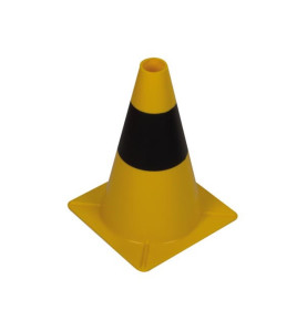 Cône de signalisation jaune/noir - 30 cm - PRL