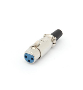 FICHE XLR NICKELEE 3 BROCHES - TYPE COURT - Velleman