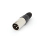 FICHE XLR MALE NICKELEE 3 BROCHES