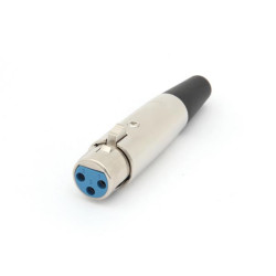FICHE XLR FEMELLE NICKELEE 3 BROCHES - Velleman
