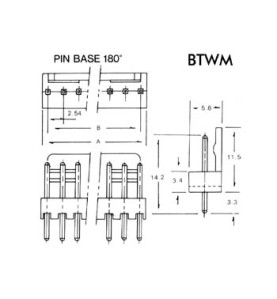 CONNECTEUR AVEC CABLE POUR CI - MALE - 12 CONTACTS - Velleman