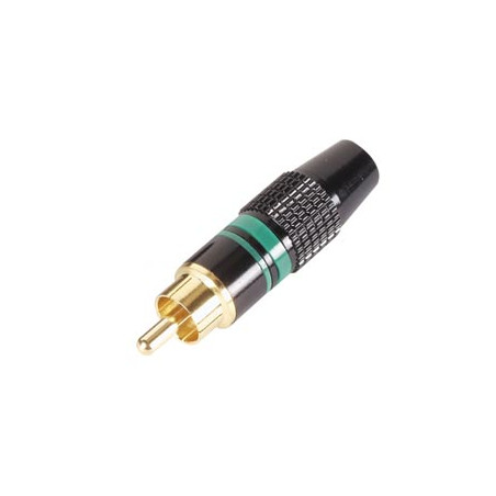 FICHE RCA MALE - DOREE - CAPOT NOIR - BAGUE VERTE - Velleman