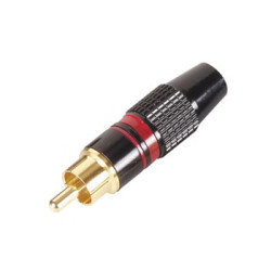 FICHE RCA MALE - DOREE - CAPOT NOIR - BAGUE ROUGE - Velleman