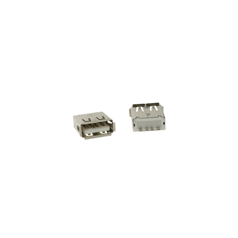 USB A FEMELLE, SIMPLE CONNECTEUR 180°, POUR CI