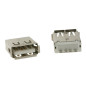 USB A FEMELLE, SIMPLE CONNECTEUR 180°, POUR CI