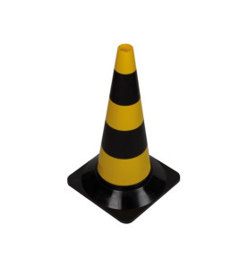 Cône de signalisation jaune/noir - 50 cm - PRL