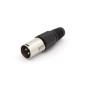 FICHE XLR MALE NICKELEE 3 BROCHES - NOIR