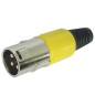 FICHE XLR MALE NICKELEE 3 BROCHES - JAUNE