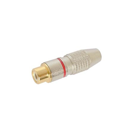 FICHE RCA FEMELLE - CONTACT DORE - ROUGE - Velleman
