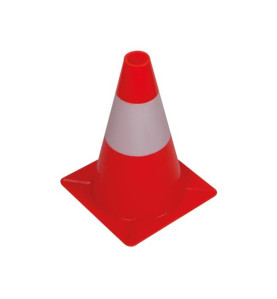 Cône de signalisation rouge/blanc - 30 cm - PRL