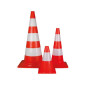 Cône de signalisation rouge/blanc - 30 cm