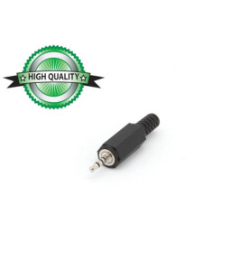JACK MALE 2.5mm STEREO - PLASTIQUE NOIR - Velleman