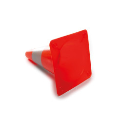 Cône réfléchissant rouge/argent - 30 cm
