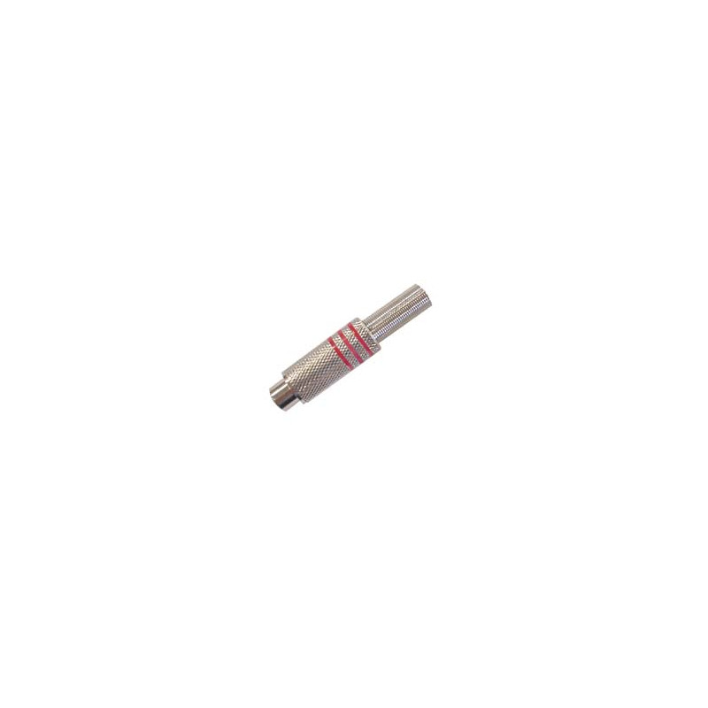 FICHE RCA FEMELLE - NICKEL - ROUGE