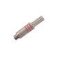 FICHE RCA FEMELLE - NICKEL - ROUGE