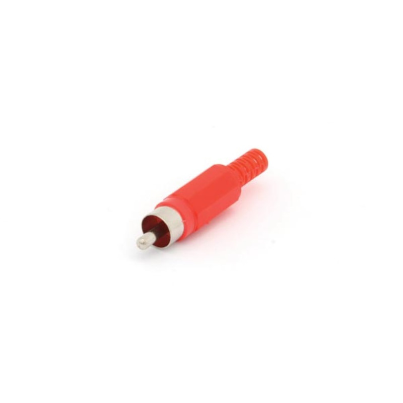 FICHE RCA MALE - ROUGE FICHE RCA MALE - ROUGE