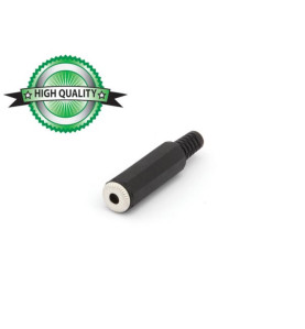 JACK FEMELLE 3.5mm STEREO PLASTIQUE NOIR - Velleman