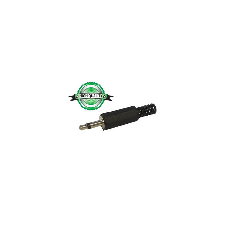 JACK MALE 3.5mm MONO PLASTIQUE NOIR