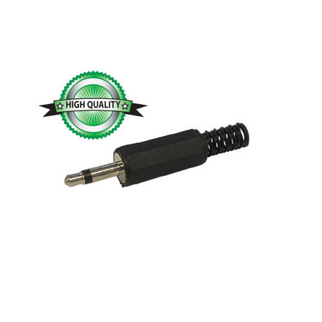 JACK MALE 3.5mm MONO PLASTIQUE NOIR - Velleman