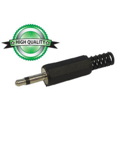 JACK MALE 3.5mm MONO PLASTIQUE NOIR - Velleman