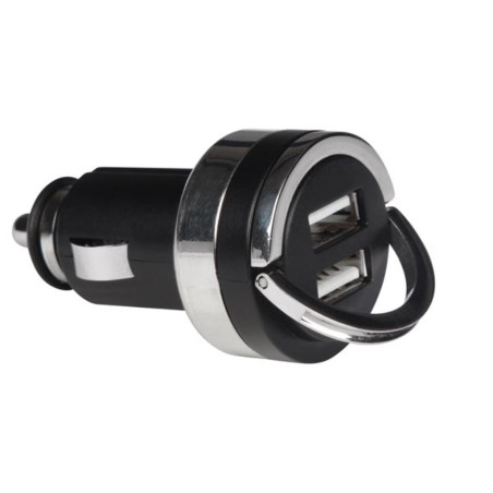 CHARGEUR DE VOITURE AVEC DOUBLE CONNEXION USB (5 V - 4.2 A) - 21 W max