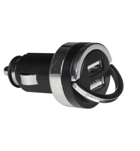 CHARGEUR DE VOITURE AVEC DOUBLE CONNEXION USB (5 V - 4.2 A) - 21 W max