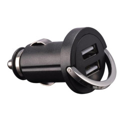 CHARGEUR  DE VOITURE AVEC DOUBLE CONNEXION USB - 5V - 2.1A , 10.5W) - 