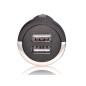 CHARGEUR  DE VOITURE AVEC DOUBLE CONNEXION USB - 5V - 2.1A , 10.5W)
