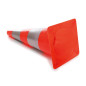 Cône réfléchissant rouge/argent - 50 cm Cône réfléchissant rouge/argent - 50 cm