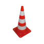 Cône de signalisation rouge/blanc - 75 cm