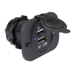 CHARGEUR DE VOITURE  USB ENCASTRABLE (ENTRÉE 12-24 VCC, SORTIE 5 V) - 