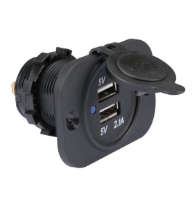 CHARGEUR DE VOITURE  USB ENCASTRABLE (ENTRÉE 12-24 VCC, SORTIE 5 V) - 