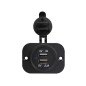 CHARGEUR DE VOITURE  USB ENCASTRABLE (ENTRÉE 12-24 VCC, SORTIE 5 V)