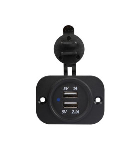 CHARGEUR DE VOITURE  USB ENCASTRABLE (ENTRÉE 12-24 VCC, SORTIE 5 V) - 