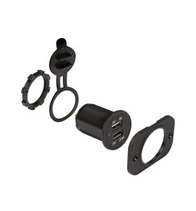 CHARGEUR DE VOITURE  USB ENCASTRABLE (ENTRÉE 12-24 VCC, SORTIE 5 V) - 