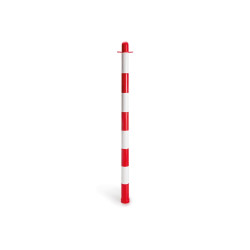 Poteau en plastique rouge/blanc sans base - PRL
