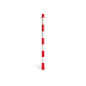 Poteau en plastique rouge/blanc sans base