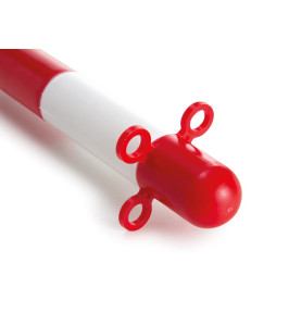 Poteau en plastique rouge/blanc sans base - PRL