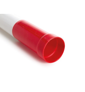 Poteau en plastique rouge/blanc sans base - PRL