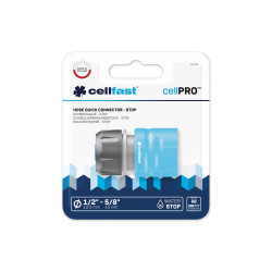 Cellfast, raccord rapide pour tuyau, stop, ideal line plus, 1/2" 5/8"