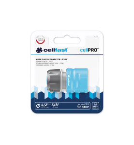 Cellfast, raccord rapide pour tuyau, stop, ideal line plus, 1/2" 5/8" 