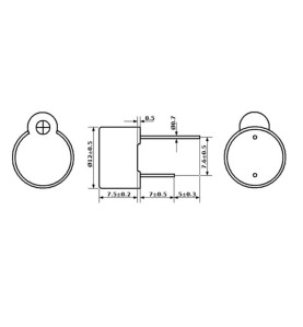 MICRO BUZZER 12Vcc TYPE CI - SCELLE - Velleman