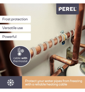 CORDON ANTIGEL AVEC THERMOSTAT - 12 m - PRL