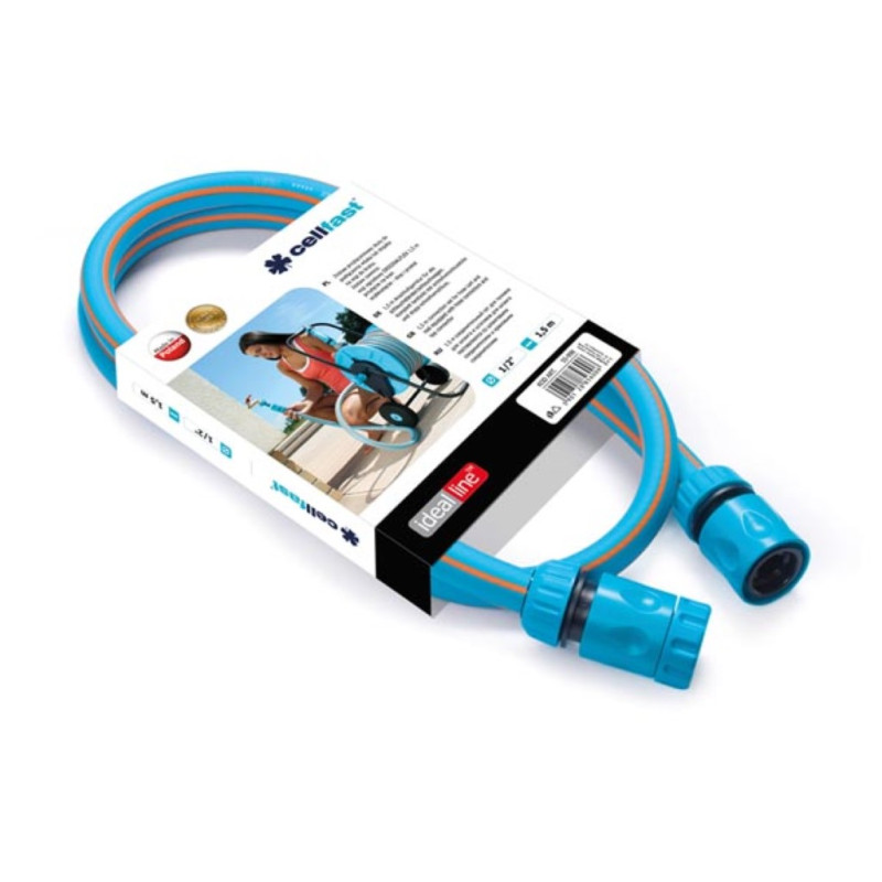 Cellfast, jeu de connecteurs pour tuyau d'arrosage, 1/2", 1.5 m Cellfast, jeu de connecteurs pour tuyau d'arrosage, 1/2", 1.5 m