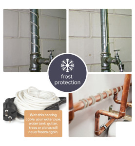 CORDON ANTIGEL AVEC THERMOSTAT - 12 m - PRL