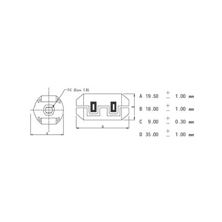 FILTRE POUR CABLES Ø9.0mm