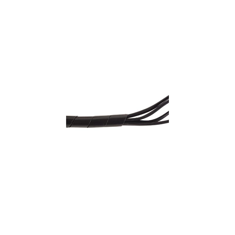 GAINE CACHE-FILS SPIRALEE 10m / Ø9mm (NOIR)