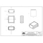 BOÎTIER EN ALUMINIUM - BLANC - 70 x 59.9 x 30.9 mm