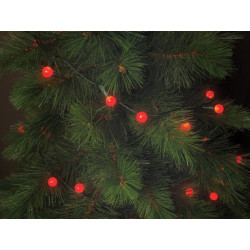 Cherry Light LED - 12 m - 120 lampes rouges - fil vert - 24 V - Vellem