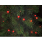 Cherry Light LED - 12 m - 120 lampes rouges - fil vert - 24 V
